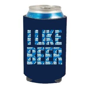 I Like Beer Can Cooler 12oz Neoprene Blue Koozie Funny Party Tailgate Gift Holde